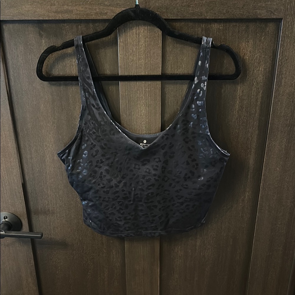 Black Leopard Print Tank Top